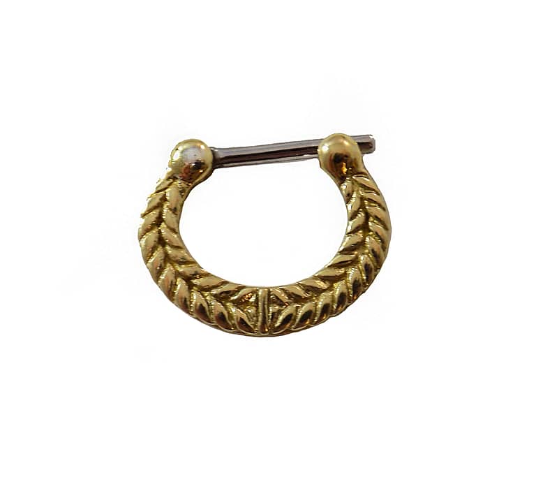 Catena Clicker In Brass Identity Body Piercing