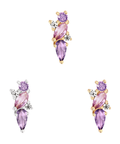 VISIONARY - AMETHYST + PINK SAPPHIRE - THREADLESS END