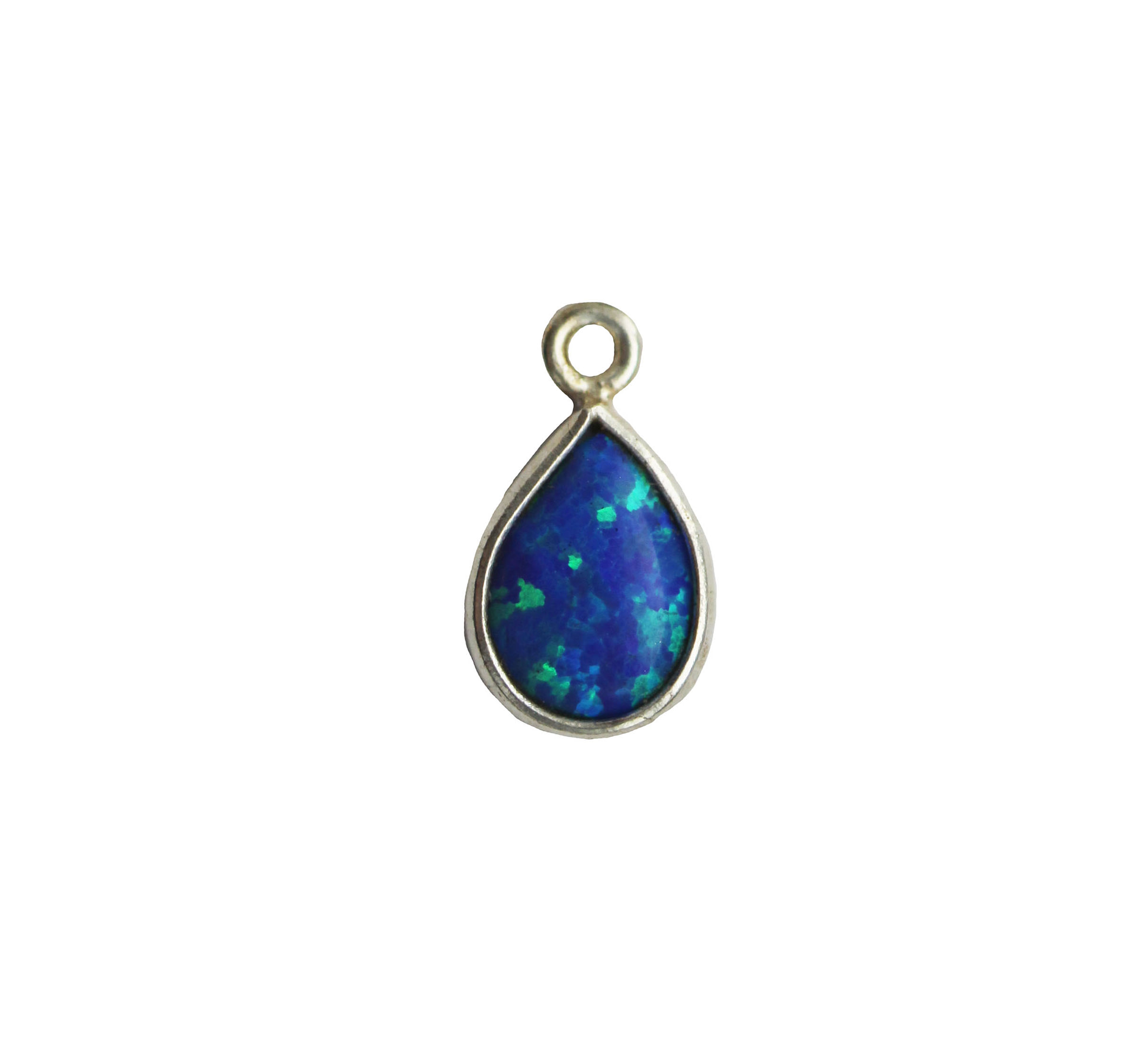 Blue Opal Drop Charm Identity Body Piercing