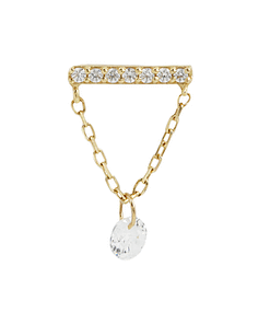 DOLCE - CZ - THREADLESS END Yellow Gold