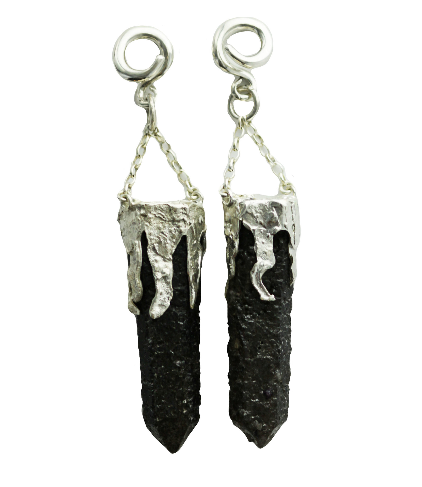 Distressed Sterling and Smokey Quartz Spear Weights – Identity Body ...