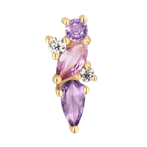 VISIONARY - AMETHYST + PINK SAPPHIRE - THREADLESS END