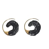 Gold Feather Earrings