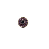 Halo Disc with Amethyst and Black Cz