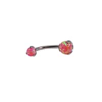 Prong Pink Opal Bead Curve