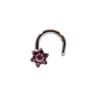 Flower Screw in Red Crystal