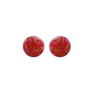 Pink Opal Bead Earrings in 8mm