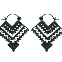 Shawl Earrings in Gunmetal