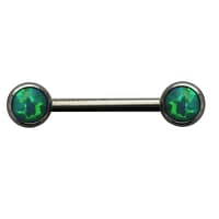 Pin Barbell in Green Opal