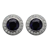 Halo Earrings in Royal Blue