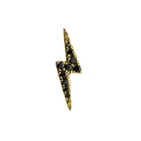Lightening Bolt Earring in Black Diamond and Yellow Gold