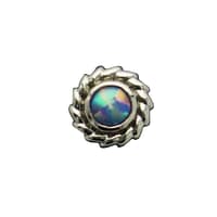 Purity End in White Gold and Lavender Opal