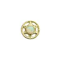 Vice End in Yellow Gold and White Opal