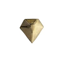 Three Dimensional Diamond End in Yellow Gold