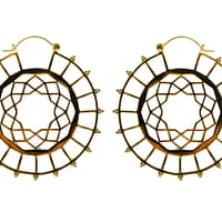 Nebula Hoops in Yellow Gold