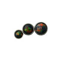 Three Gem Arc Cluster in Black Opal