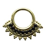 Afghan Ring in Yellow Gold and Black Diamond