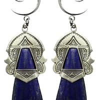 Sterling and Lapis Antiqued Weights