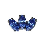 Marquise Fan in Titanium and Arctic Blue Crystal