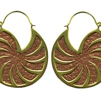 Copper and Brass Spiral Hoops