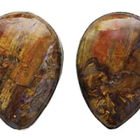 Stone Spear Weights in White Brass and Pietersite