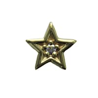 Shining Star End in Yellow Gold and Aurora Borealis Crystal