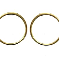 Circle Earrings in Yellow Gold