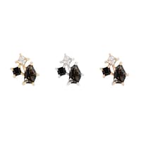 Lyra Tourmalated Quartz, Black Spinel, CZ By Buddha Jewelry