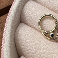 Sapphire Crescent Ring