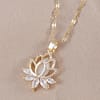 Radiant Lotus Pendant Necklace