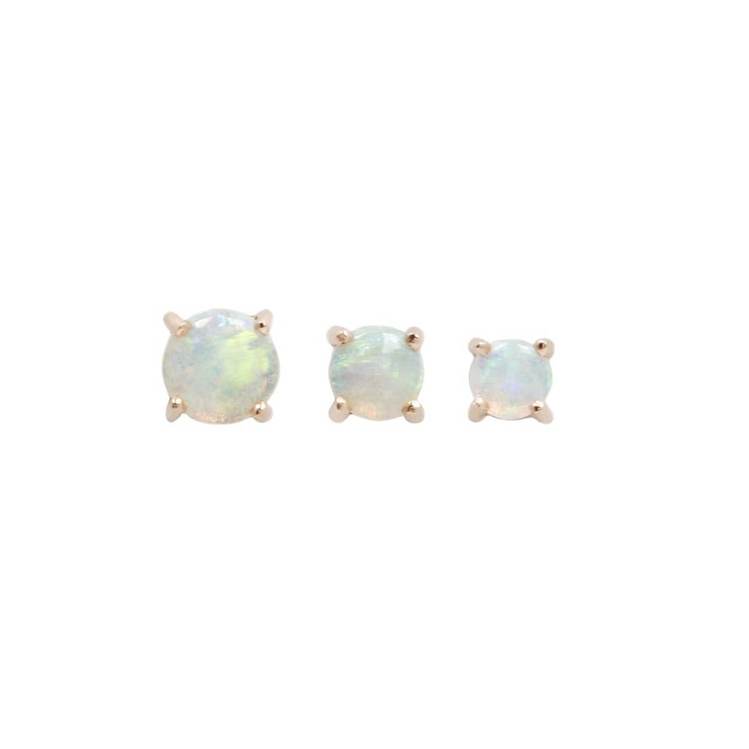 Genuine Opal Prong End in Yellow Gold – Identity Body Piercing