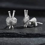 Knitting Yarn Earrings