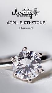 April Diamond Birthstone Identity Body Piercing