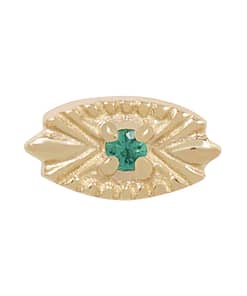 Nazar End in Yellow Gold and Emerald