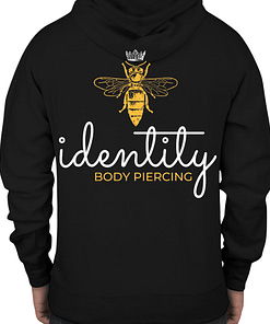 IDENTITY BODY PIERCING CHICAGO ZIP-UP HOODIE BACK