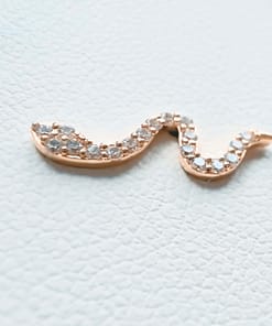 Pave Snake End in Yellow Gold