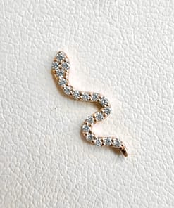 Pave Snake End in Yellow Gold