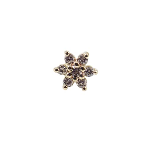 Daisy Fluerette in Clear Crystal and Yellow Gold – Identity Body Piercing