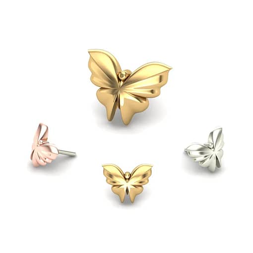 Butterfly End By Mushroom Jewelry