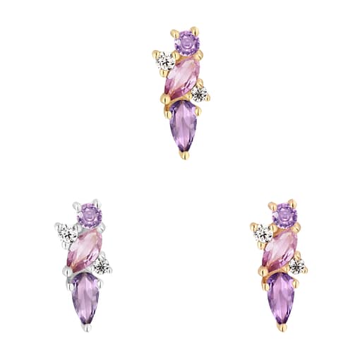 VISIONARY - AMETHYST + PINK SAPPHIRE - THREADLESS END