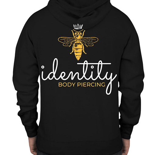 IDENTITY BODY PIERCING CHICAGO ZIP-UP HOODIE BACK