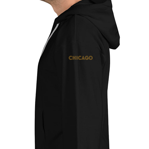 IDENTITY BODY PIERCING CHICAGO ZIP-UP HOODIE SIDE CHICAGO