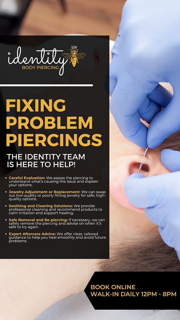 Fixing Problem Piercings at Identity Body Piercing