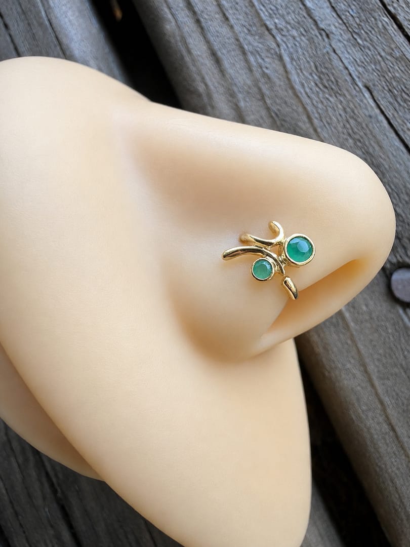 Bloom Ring with Chrysoprase