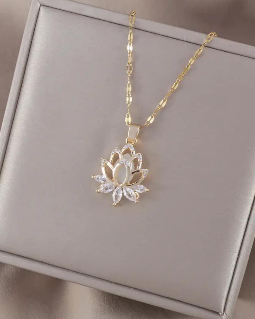 Radiant Lotus Pendant Necklace Radiant Lotus Pendant Necklace