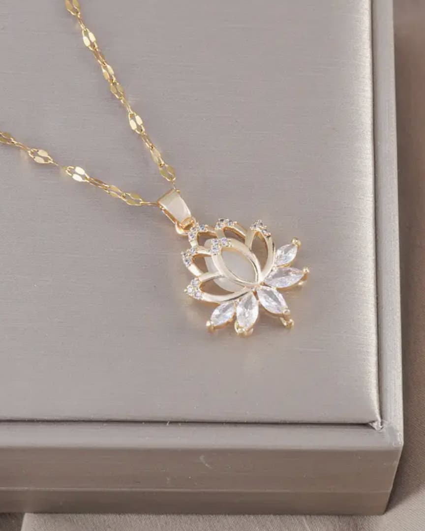 Radiant Lotus Pendant Necklace Radiant Lotus Pendant Necklace