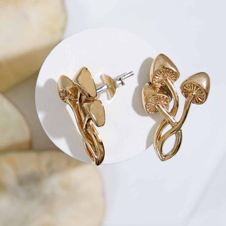 Mushroom Trio Earrings in Bronze – Identity Body Piercing
