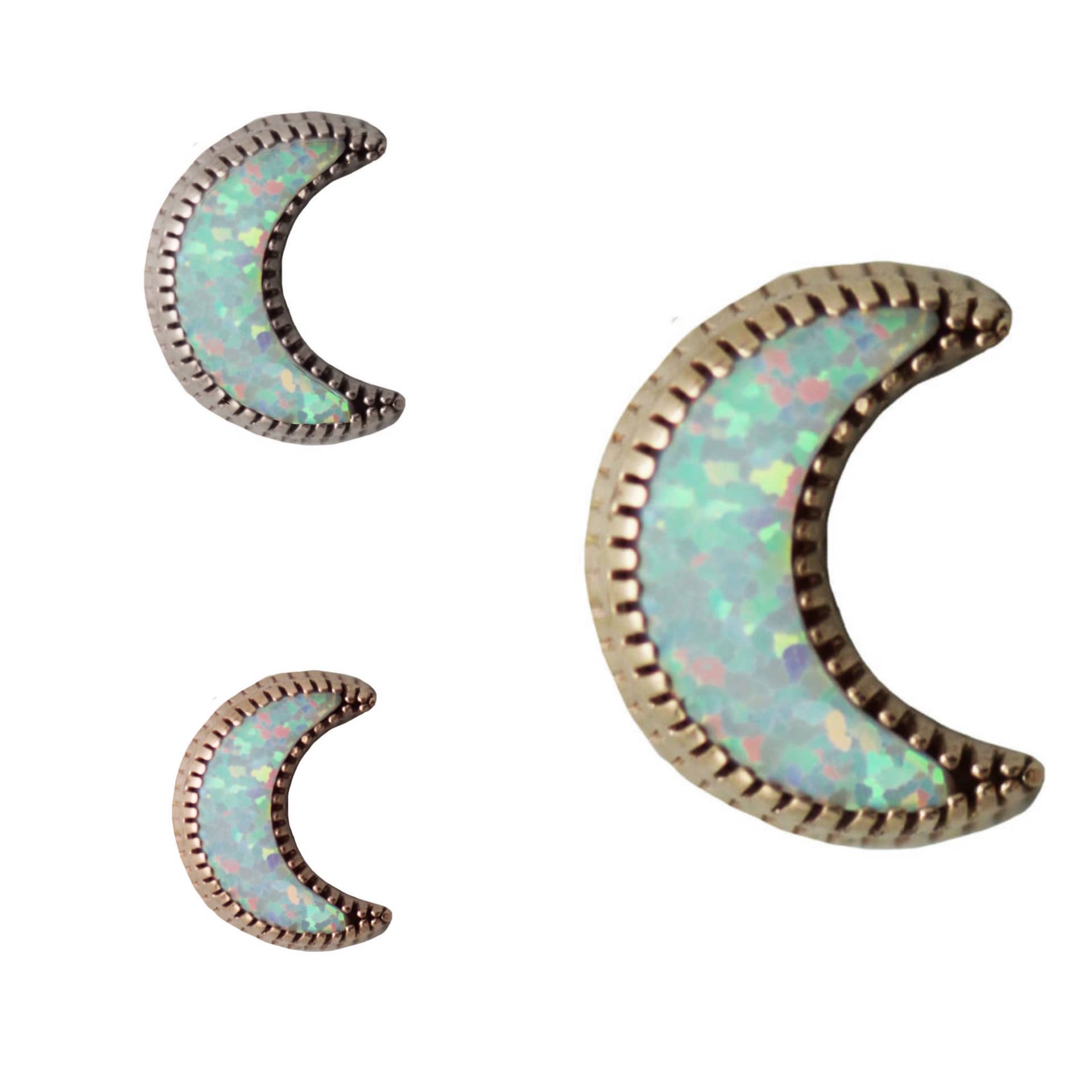 Moon End in White Opal – Identity Body Piercing